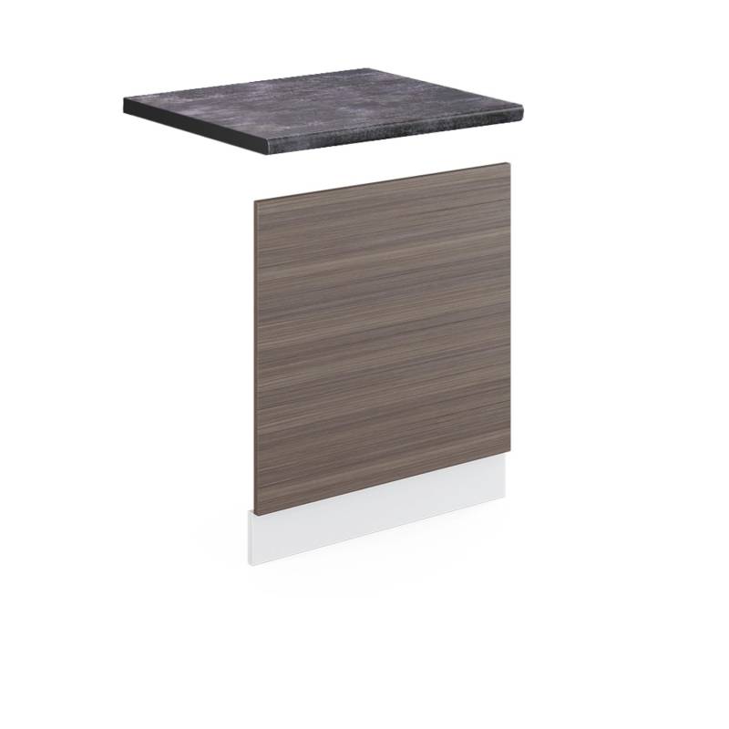 Vicco Frontblende R-Line Geschirrspüler Fronttür Grau/Weiß 60 cm AP Anthrazit von Vicco