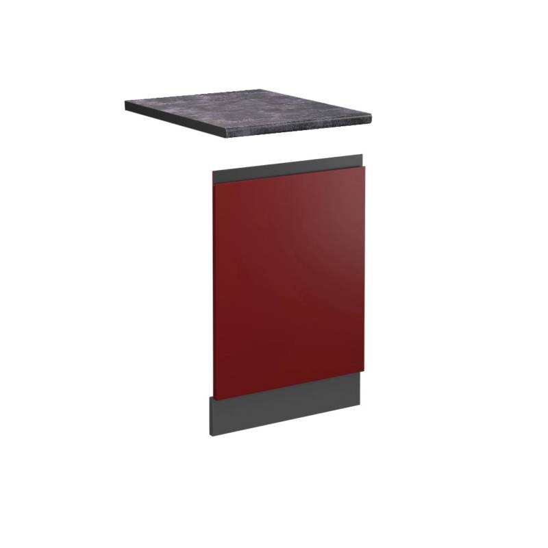 Vicco Frontblende R-Line Geschirrspüler Fronttür Rot/Anthrazit 45 cm AP Anthrazit von Vicco