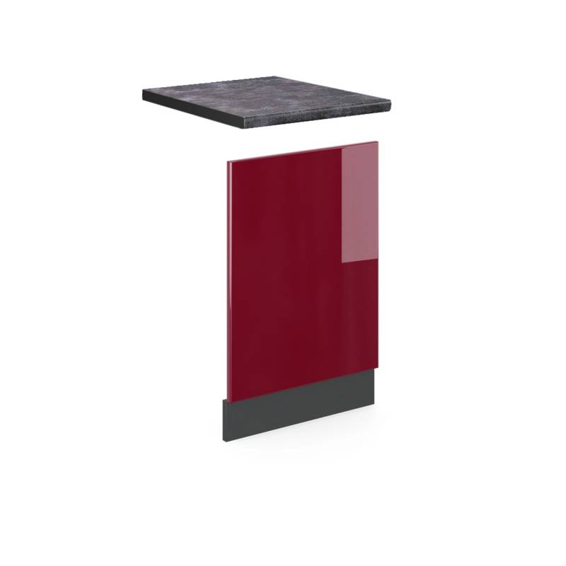 Vicco Frontblende R-Line Geschirrspüler Fronttür Rot/Anthrazit 45 cm AP Anthrazit von Vicco