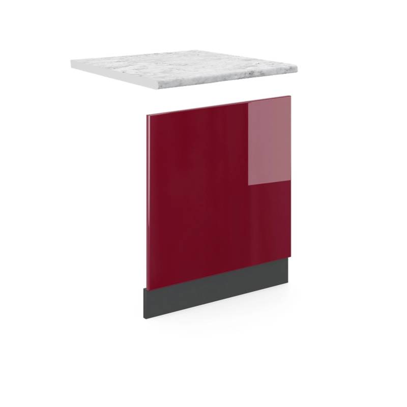 Vicco Frontblende R-Line Geschirrspüler Fronttür Rot/Anthrazit AP Marmor von Vicco