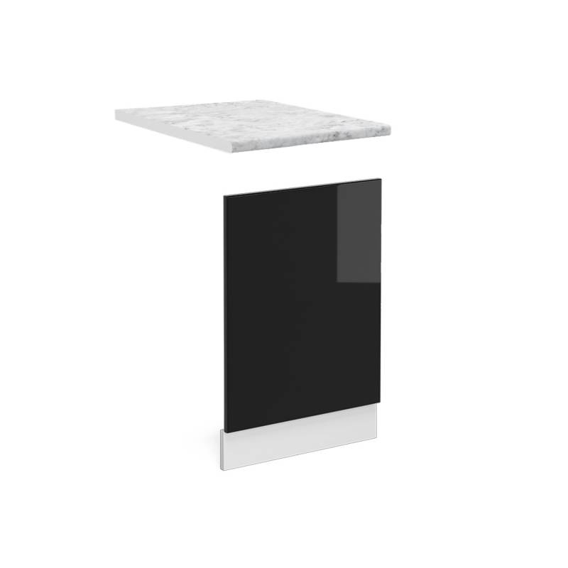 Vicco Frontblende R-Line Geschirrspüler Fronttür Schwarz Hochglanz/Weiß AP Marmor von Vicco