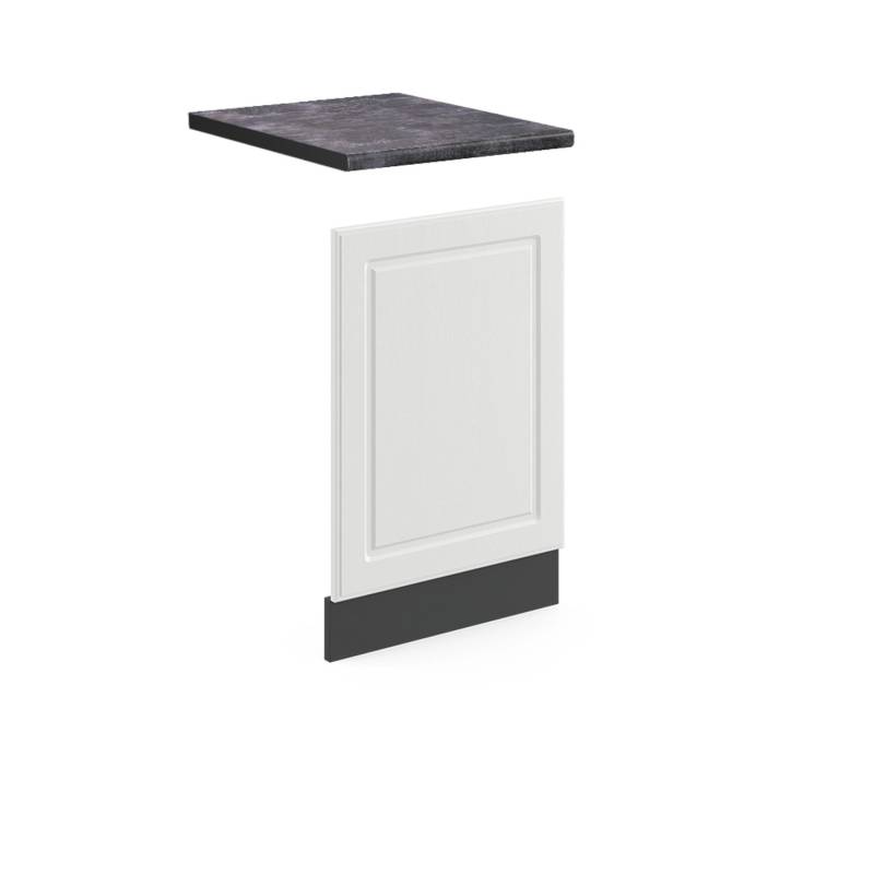 Vicco Frontblende R-Line Geschirrspüler Fronttür Weiß Landhaus/Anthrazit 45 cm AP Anthrazit von Vicco