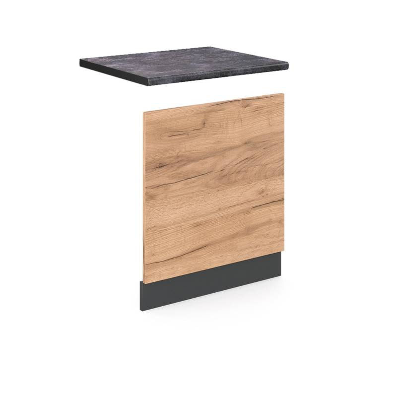 Vicco Frontblende R-Line Goldkraft Eiche/Anthrazit 60 cm AP Anthrazit mit Anthrazit Korpus von Vicco