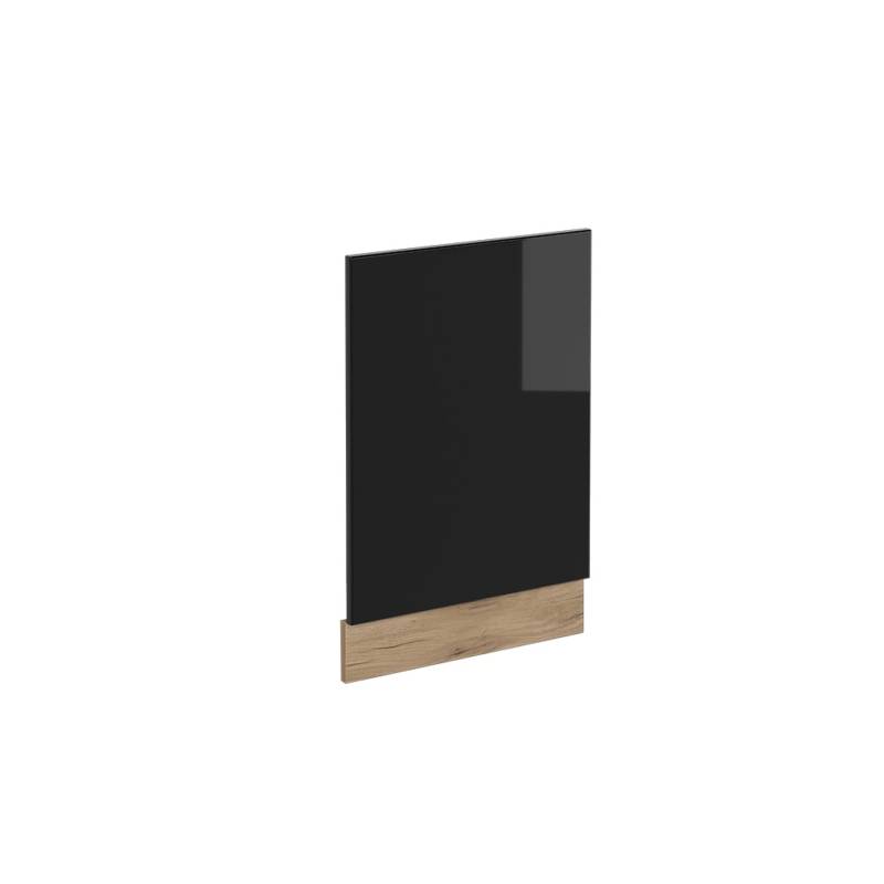 Vicco Frontblende R-Line Schwarz Hochglanz/Goldkraft Eiche 45 cm ohne Arbeitsplatte von Vicco