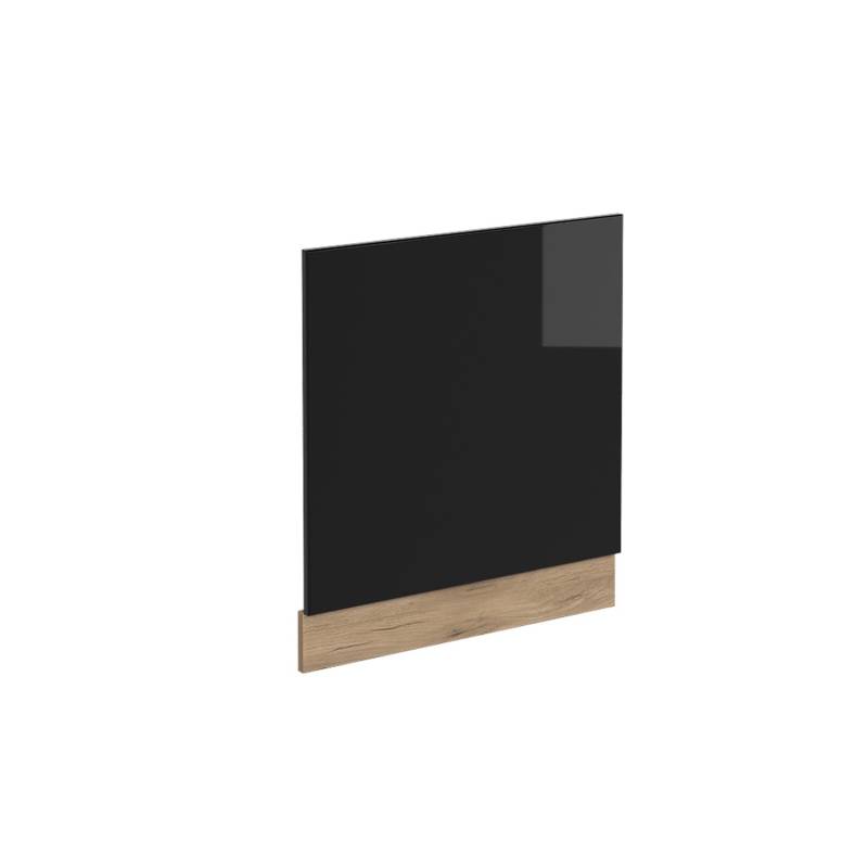 Vicco Frontblende R-Line Schwarz Hochglanz/Goldkraft Eiche 60 cm ohne Arbeitsplatte von Vicco