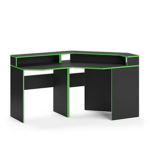 Vicco Gaming Tisch Kron, Grün/Schwarz, 190 x 90 cm von Vicco