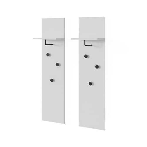 Vicco Garderobe Siri, Flurgarderobe, Weiß, Set mit 2 Wandgarderoben von Vicco