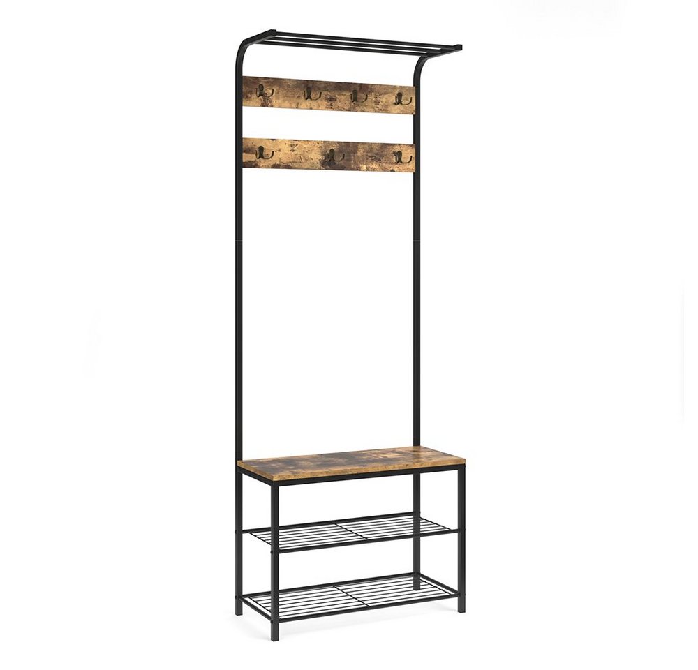 Vicco Garderoben-Set Fyrk, Eiche rustikal/Schwarz, 70 x 190 cm, (kein Set) von Vicco