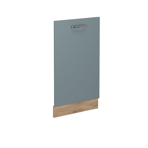 Vicco Geschirrspülblende R-Line, Geschirrspüler Fronttür, Blau-Grau, 45 cm ohne Arbeitsplatte von Vicco
