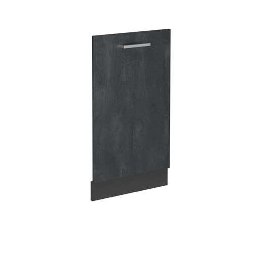 Vicco Geschirrspülblende R-Line, Schwarz Beton, 45 cm ohne Arbeitsplatte von Vicco