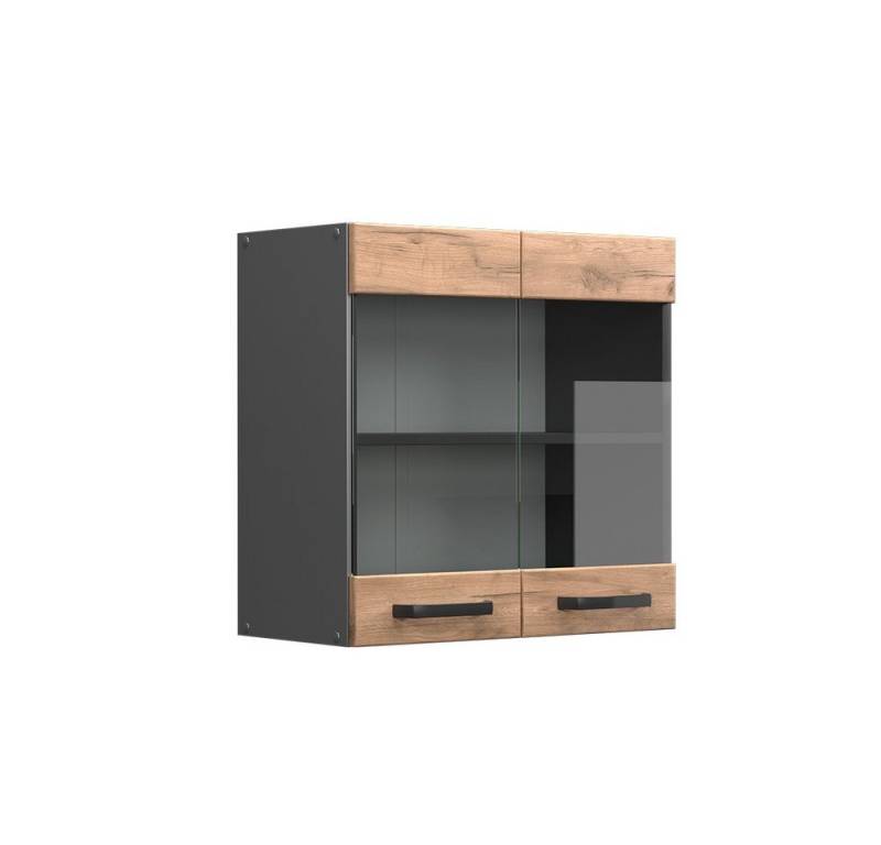 Vicco Glashängeschrank R-Line, Goldkraft Eiche/Anthrazit, 60 cm von Vicco