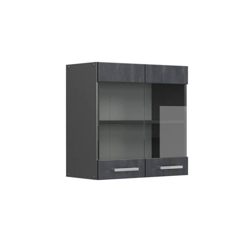 Vicco Glashängeschrank R-Line, Schwarz Beton/Anthrazit, 60 cm Vicco Glashängeschrank R-Line, Schwarz Beton/Anthrazit, 60 cm von Vicco