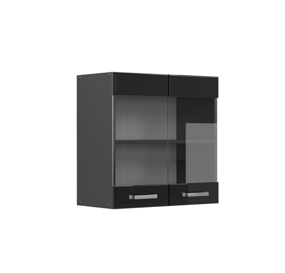 Vicco Glashängeschrank R-Line, Schwarz Hochglanz/Anthrazit, 60 cm Vicco Glashängeschrank R-Line, Schwarz Hochglanz/Anthrazit, 60 cm von Vicco