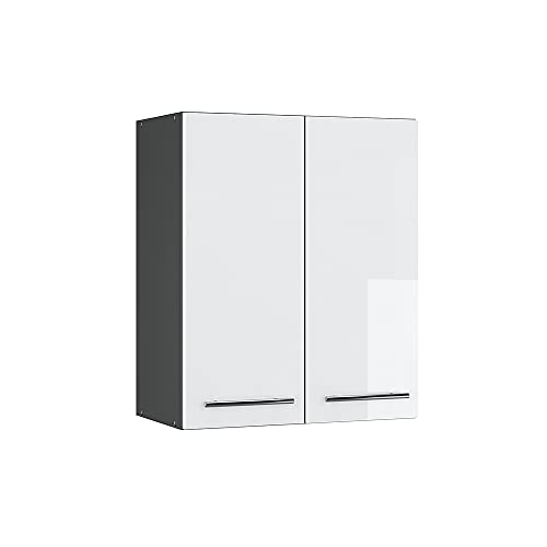 Vicco Hängeschrank Fame-Line, Weiß Hochglanz/Anthrazit, 60 cm von Vicco