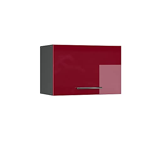 Vicco Hängeschrank Fame-Line, Bordeaux Hochglanz/Anthrazit, 60 cm Flach von Vicco