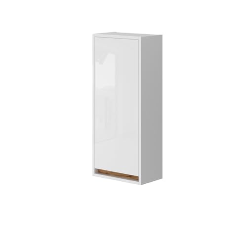 Vicco Badschrank Weiß Hochglanz/Goldkraft Eiche Detmold 82x35x20 cm - Der hängender Badezimmerschrank, mit Praktische Aufbewahrung Vicco Badschrank Weiß Hochglanz/Goldkraft Eiche Detmold 82x35x20 cm - Der hängender Badezimmerschrank, mit Praktische Aufbewahrung von Vicco
