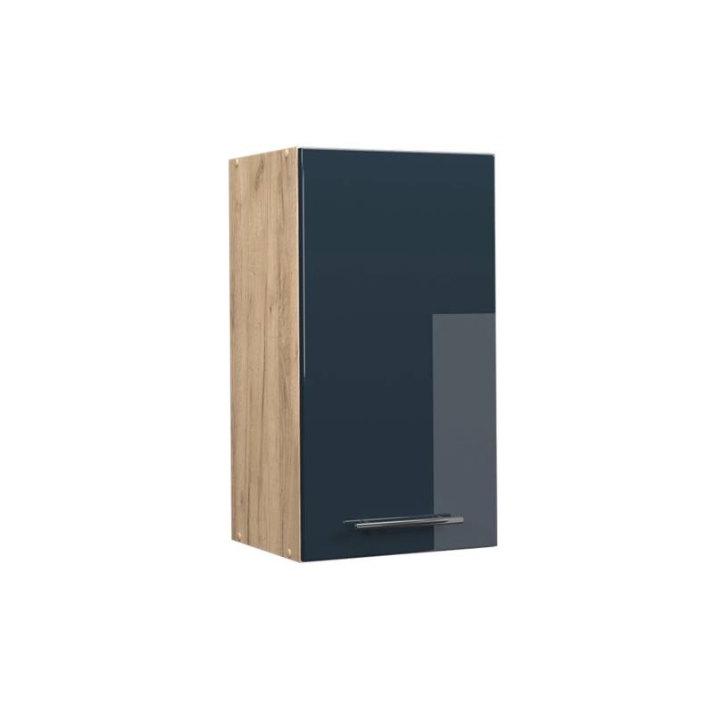 Vicco Hängeschrank Fame-Line Dunkelblau Hochglanz/Goldkraft Eiche 40 cm von Vicco