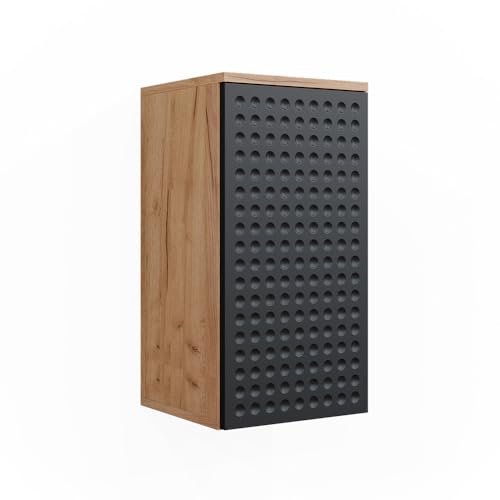 Vicco Hängeschrank Irma Eiche Anthrazit 30 x 59 cm 2 Fächer Badezimmer von Vicco