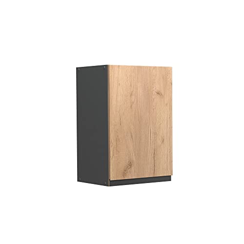 Vicco Hängeschrank R-Line, Goldkraft Eiche/Anthrazit, 40 cm J-Shape von Vicco