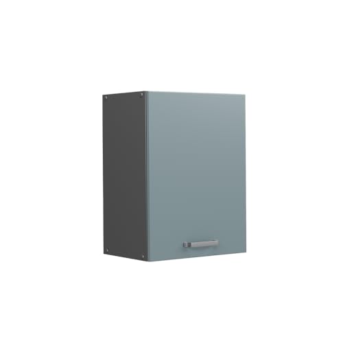 Vicco Hängeschrank R-Line, hängender Küchenschrank, Blau-Grau/Anthrazit, 45 cm von Vicco