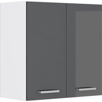 Vicco - Hängeschrank R-Line, Anthrazit Hochglanz, 60 x 60 cm mit Türen von Vicco