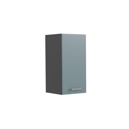 Vicco Hängeschrank R-Line, hängender Küchenschrank, Blau-Grau/Anthrazit, 30 cm von Vicco