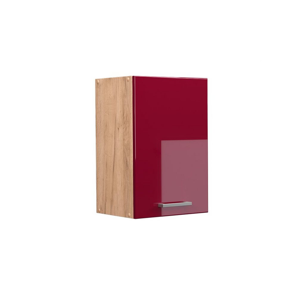 Vicco Hängeschrank R-Line, Rot Hochglanz/Goldkraft Eiche, 40 cm Vicco Hängeschrank R-Line, Rot Hochglanz/Goldkraft Eiche, 40 cm von Vicco