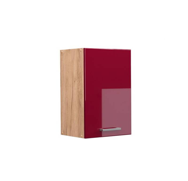 Vicco Hängeschrank R-Line, Rot Hochglanz/Goldkraft Eiche, 40 cm Vicco Hängeschrank R-Line, Rot Hochglanz/Goldkraft Eiche, 40 cm von Vicco
