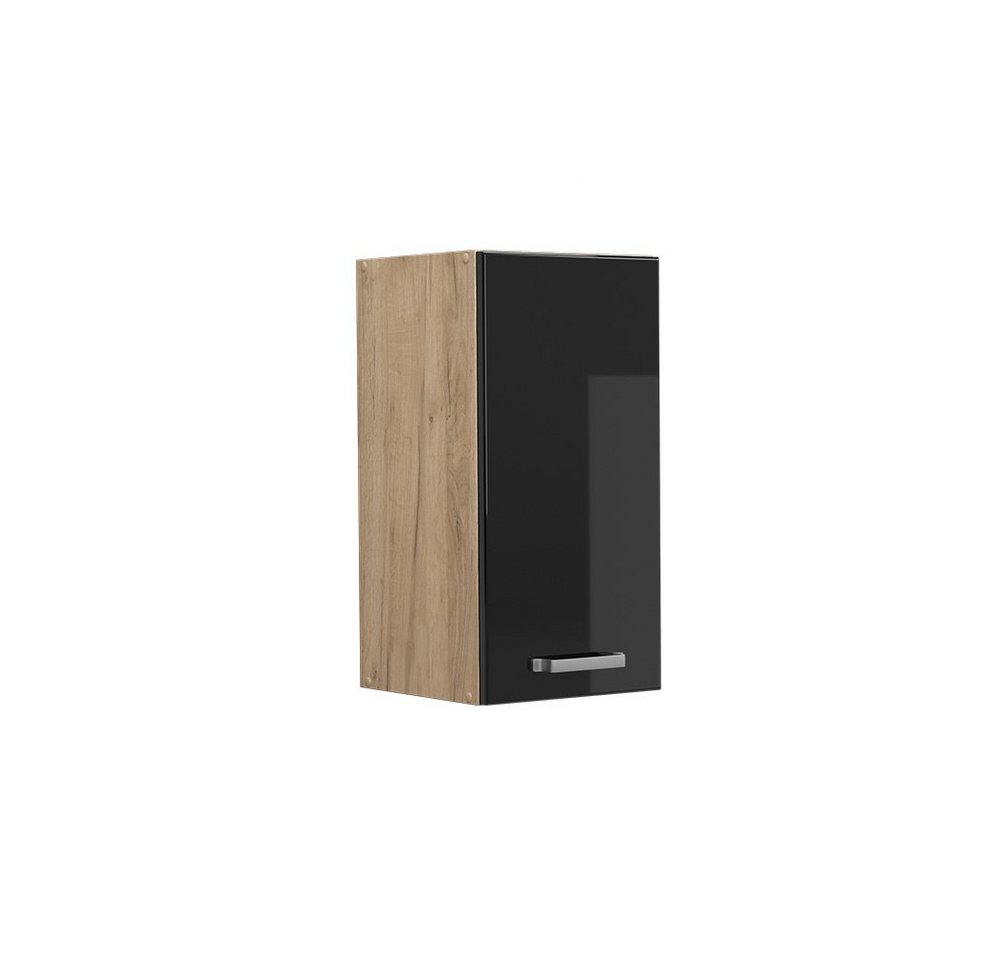Vicco Hängeschrank R-Line, Schwarz Hochglanz/Goldkraft Eiche, 30 cm Vicco Hängeschrank R-Line, Schwarz Hochglanz/Goldkraft Eiche, 30 cm von Vicco