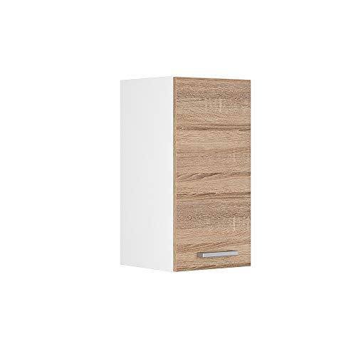 Vicco Hängeschrank R-Line, Sonoma/Weiß, 30 cm mit Tür von Vicco