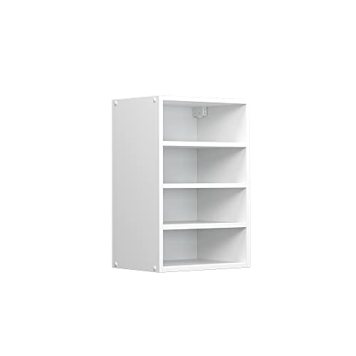 Vicco Hängeschrank R-Line, Wandhängeschrank, Weiß/Weiß, 40 cm mit offenen Regalen von Vicco