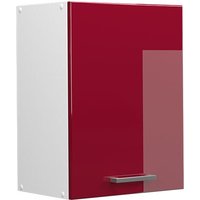 Hängeschrank R-Line 45 cm Weiß/Bordeaux-Rot Hochglanz modern Vicco von Vicco