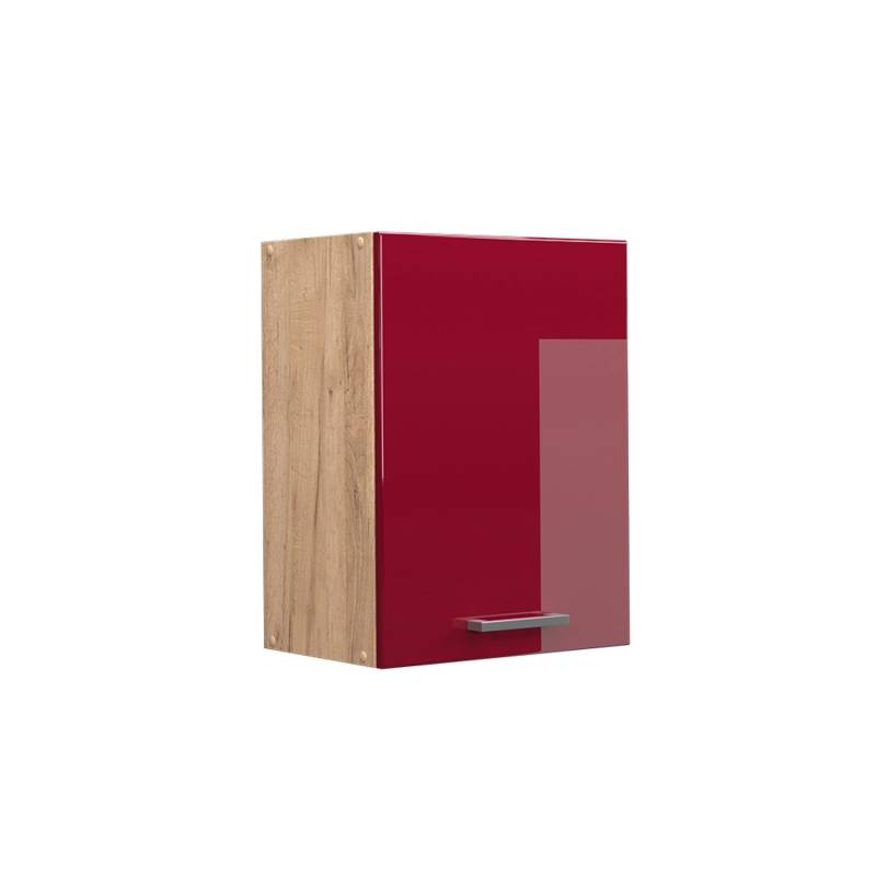 Vicco Hängeschrank R-Line Hängender Küchenschrank Bordeaux Hochglanz/Goldkraft Eiche 45 cm von Vicco