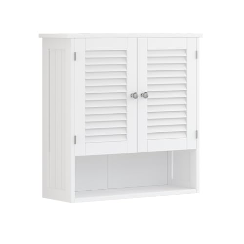 Vicco Hängeschrank Weiß Riad 60x66x20 cm - Badezimmerschrank, Schlichte Linienführung für Moderne Badezimmer von Vicco
