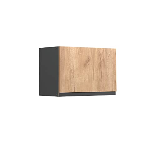 Vicco Hängeschrank R-Line, Goldkraft Eiche/Anthrazit, 60 cm J-Shape, flach von Vicco