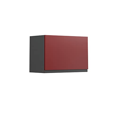 Vicco Hängeschrank R-Line, Rot/Anthrazit, 60 cm J-Shape, flach von Vicco