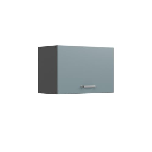 Vicco Hängeschrank R-Line, Blau-Grau/Anthrazit, 60 cm Flach von Vicco