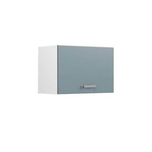 Vicco Hängeschrank R-Line, Blau-Grau/Weiß, 60 cm Flach von Vicco