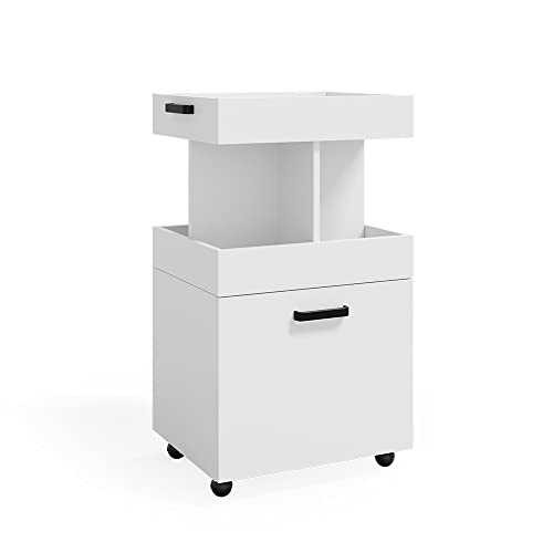 Vicco Rollcontainer Kamber, rollbare Küchen-Minibar, Weiß, 50 x 89 cm von Vicco