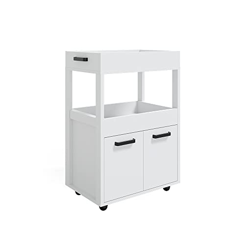 Vicco Rollcontainer Simon, rollbare Küchen-Minibar, Weiß, 40 x 89 cm Vicco Rollcontainer Simon, rollbare Küchen-Minibar, Weiß, 40 x 89 cm von Vicco