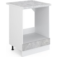 Herdumbauschrank R-Line, Beton, 60 cm , ap Marmor Vicco von Vicco