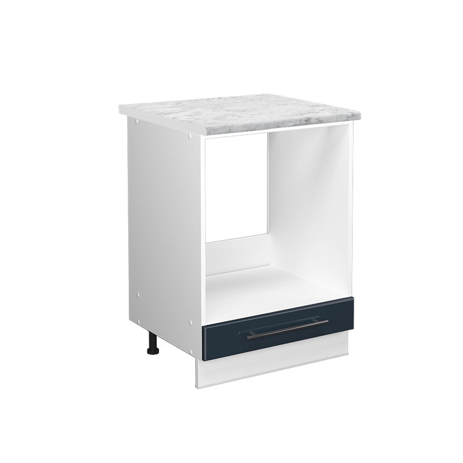 Vicco Herdumbauschrank Fame-Line Dunkelblau Hochglanz/Weiß 60 cm AP Marmor Vicco Herdumbauschrank Fame-Line Dunkelblau Hochglanz/Weiß 60 cm AP Marmor von Vicco