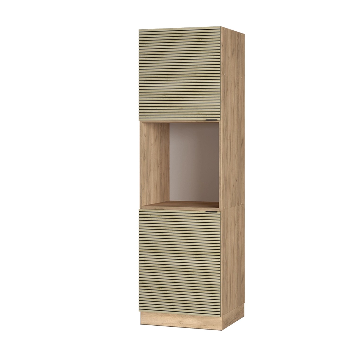 Vicco Herdumbauschrank Fame-Line Eiche Paneel 60 cm Offen von Vicco