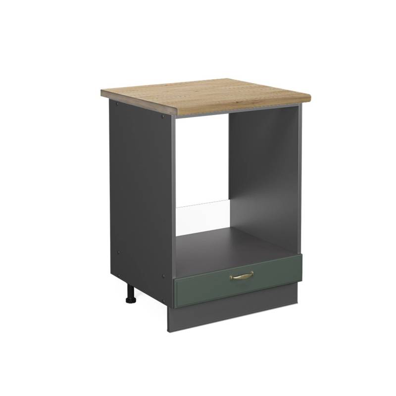 Vicco Herdumbauschrank Fame-Line Grün-Gold Landhaus/Anthrazit 60 cm AP Eiche von Vicco