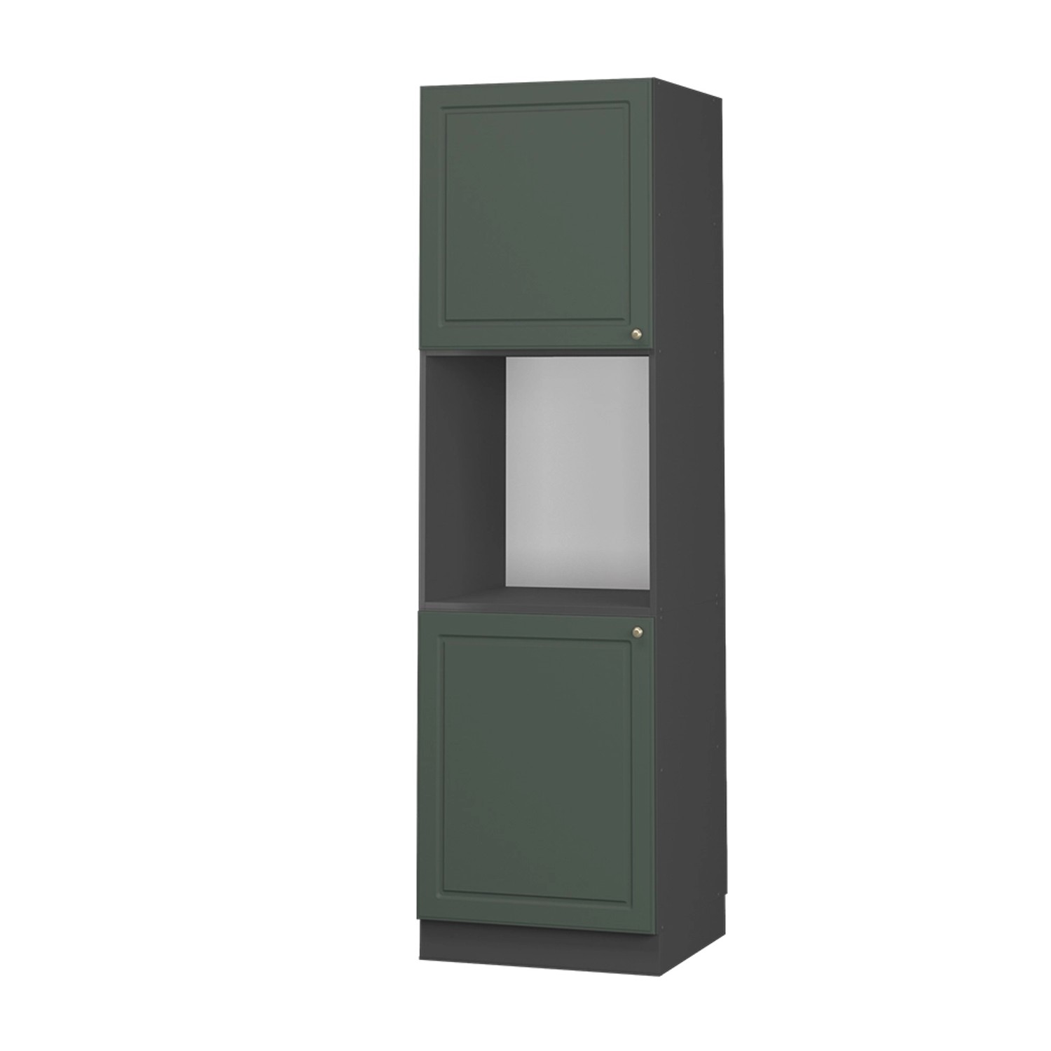 Vicco Herdumbauschrank Fame-Line Grün-Gold Landhaus/Anthrazit 60 cm Offen von Vicco