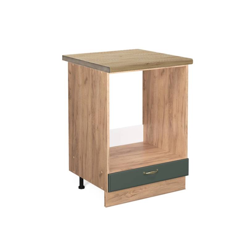 Vicco Herdumbauschrank Fame-Line Grün-Gold Landhaus/Goldkraft Eiche 60 cm AP Eiche von Vicco