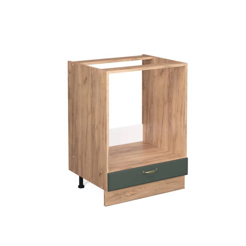Vicco Herdumbauschrank Fame-Line Grün-Gold Landhaus/Goldkraft Eiche 60 cm ohne Arbeitsplatte von Vicco