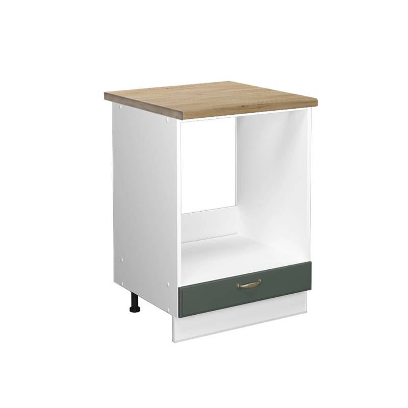 Vicco Herdumbauschrank Fame-Line Grün-Gold Landhaus/Weiß 60 cm AP Eiche von Vicco