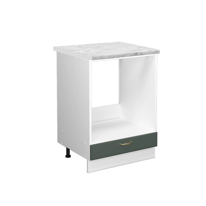 Vicco Herdumbauschrank Fame-Line Grün-Gold Landhaus/Weiß 60 cm AP Marmor von Vicco
