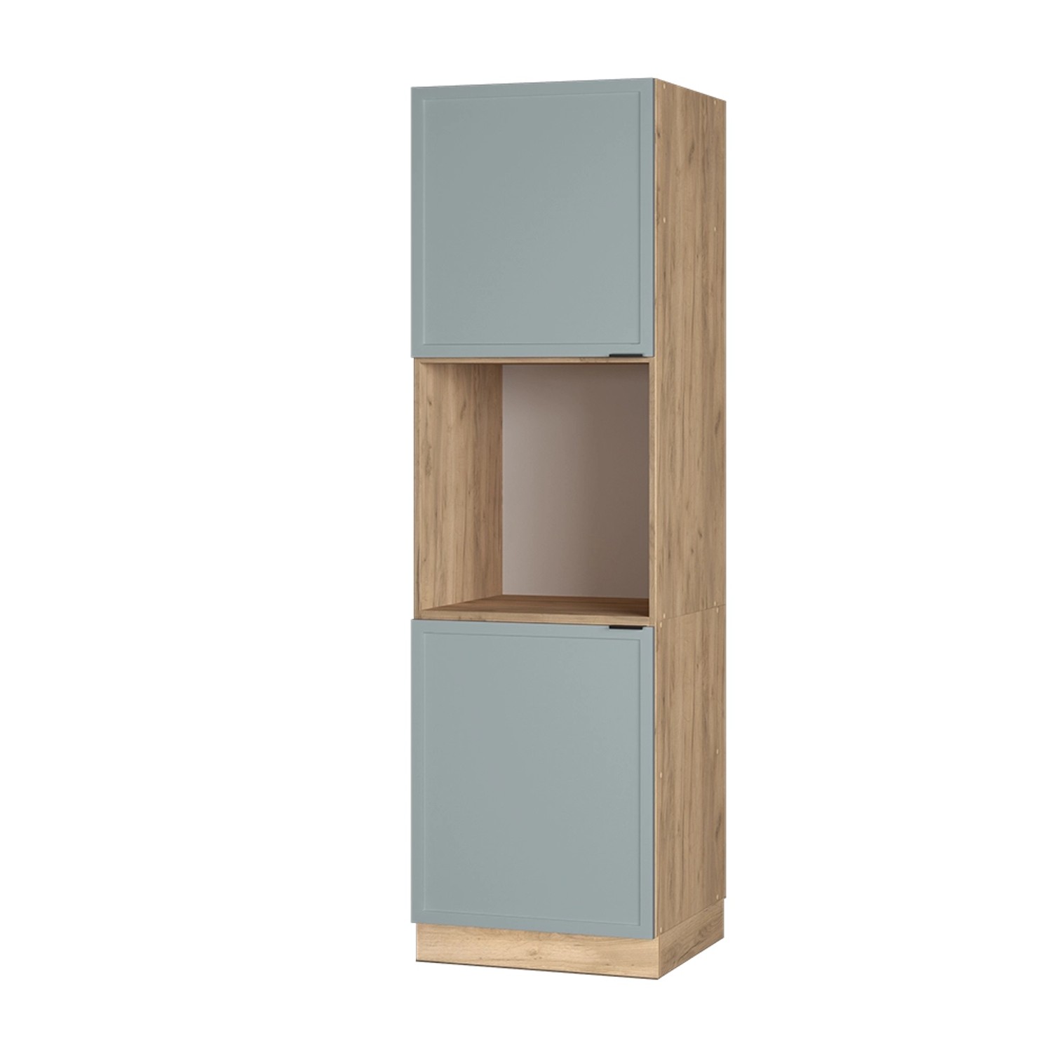 Vicco Herdumbauschrank Fame-Line Hellblau-grau 60 cm Offen von Vicco
